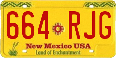 NM license plate 664RJG