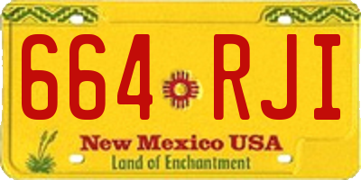 NM license plate 664RJI