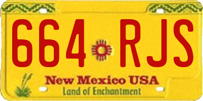 NM license plate 664RJS