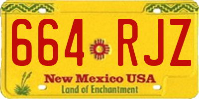 NM license plate 664RJZ