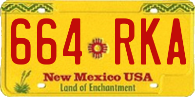 NM license plate 664RKA