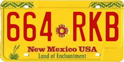 NM license plate 664RKB