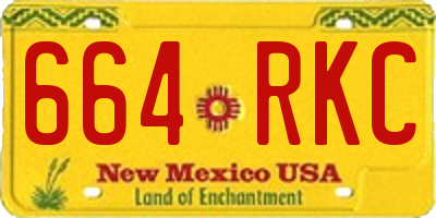 NM license plate 664RKC