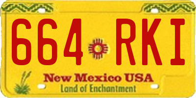 NM license plate 664RKI