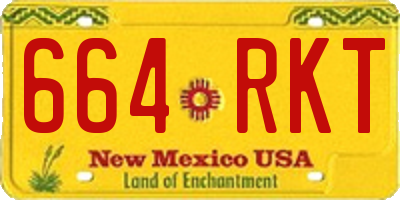 NM license plate 664RKT