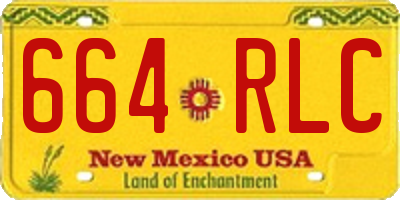 NM license plate 664RLC