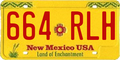 NM license plate 664RLH