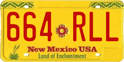 NM license plate 664RLL