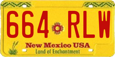 NM license plate 664RLW