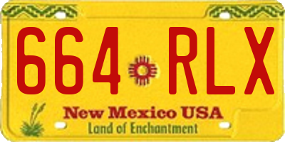 NM license plate 664RLX
