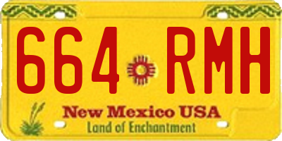 NM license plate 664RMH