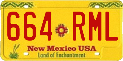 NM license plate 664RML