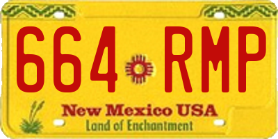 NM license plate 664RMP