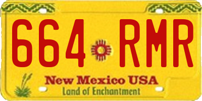 NM license plate 664RMR