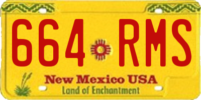 NM license plate 664RMS