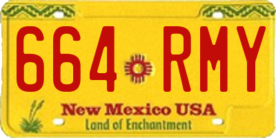 NM license plate 664RMY