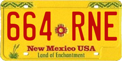 NM license plate 664RNE