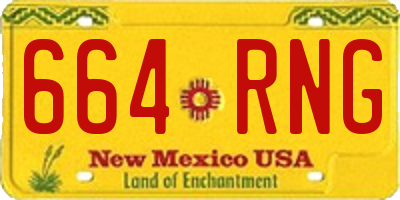 NM license plate 664RNG