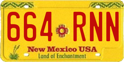 NM license plate 664RNN