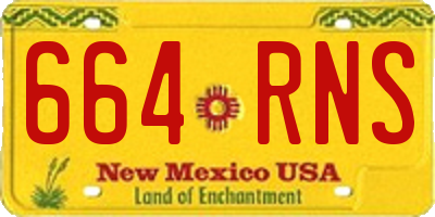 NM license plate 664RNS