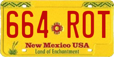 NM license plate 664ROT