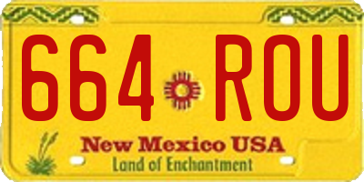 NM license plate 664ROU