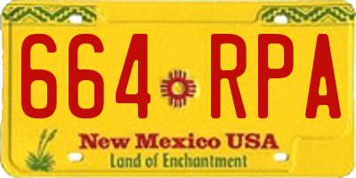 NM license plate 664RPA
