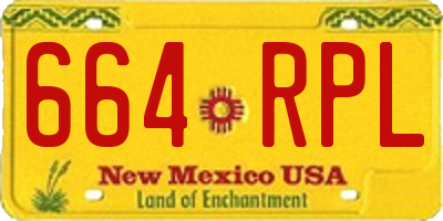 NM license plate 664RPL