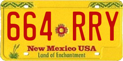 NM license plate 664RRY