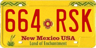 NM license plate 664RSK