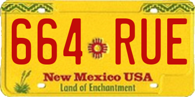 NM license plate 664RUE