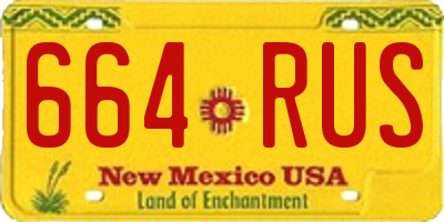 NM license plate 664RUS