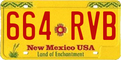 NM license plate 664RVB