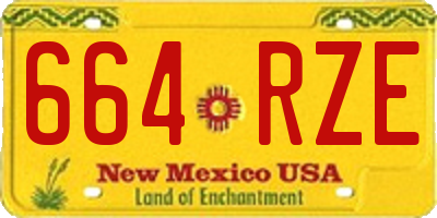 NM license plate 664RZE