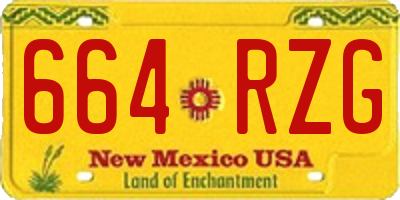 NM license plate 664RZG