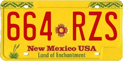 NM license plate 664RZS