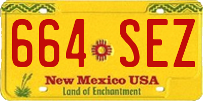 NM license plate 664SEZ