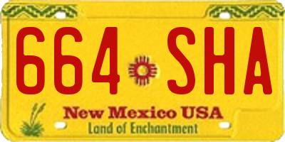 NM license plate 664SHA