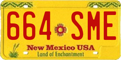NM license plate 664SME