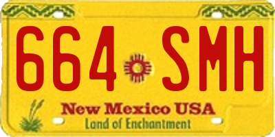 NM license plate 664SMH