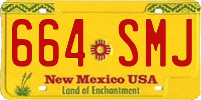 NM license plate 664SMJ