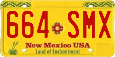 NM license plate 664SMX