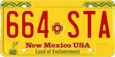 NM license plate 664STA