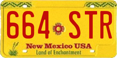 NM license plate 664STR