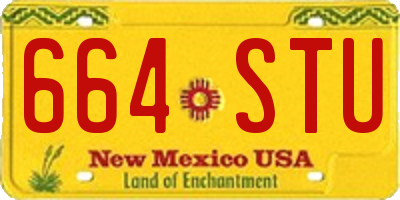 NM license plate 664STU