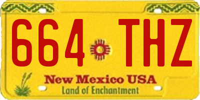 NM license plate 664THZ