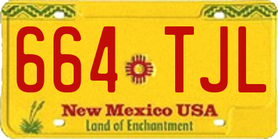 NM license plate 664TJL