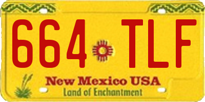 NM license plate 664TLF