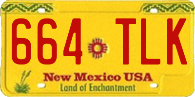 NM license plate 664TLK