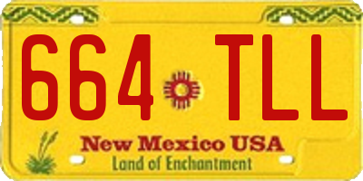 NM license plate 664TLL